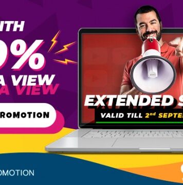 Video Promotion Club Extended Sale with 10% Extra Views on YouTube Video Promotion Services Till 2nd Sept.