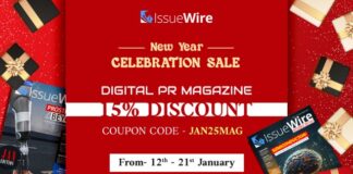 Gain 15% Flat on Online PR Magazine Services with New Year Celebration Sale
