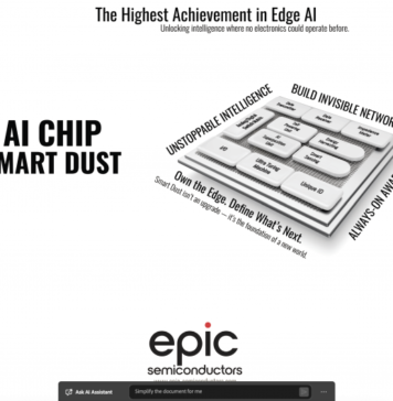 EPIC Semiconductors Debuts the Highest Achievement in Edge AI — Introducing Smart Dust