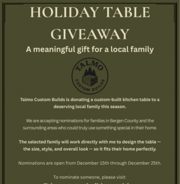 North Jersey Woodworker Launches Free Custom Kitchen Table Giveaway for Local Family