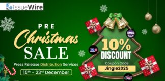 Get A 10% Off on Press Release Distribution from IssueWire This Christmas