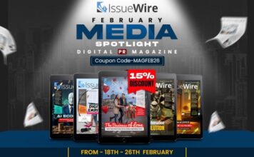 Avail Flat 15% Discount On Online PR Magazine from IssueWire for February Media Spotlight Sale