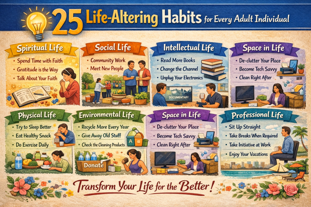 25 Life-Altering Habits for Every Adult Individual 